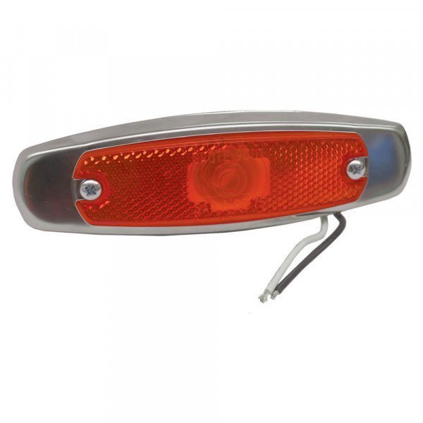 Grote Clr/Mkr Lamp-Red-Low Profile W/Bezel, 45662 45662